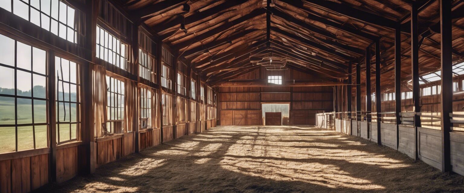 Well-ventilated horse barn