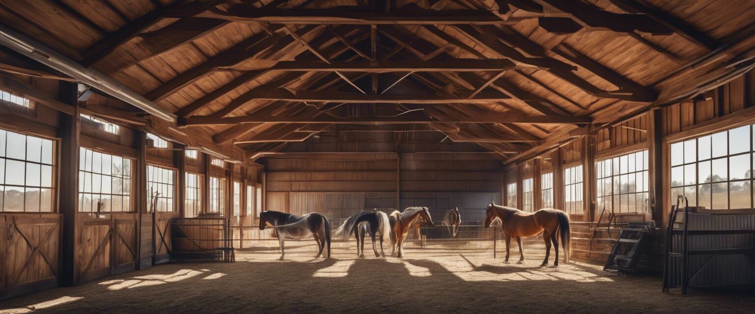 Comfortable horse barn