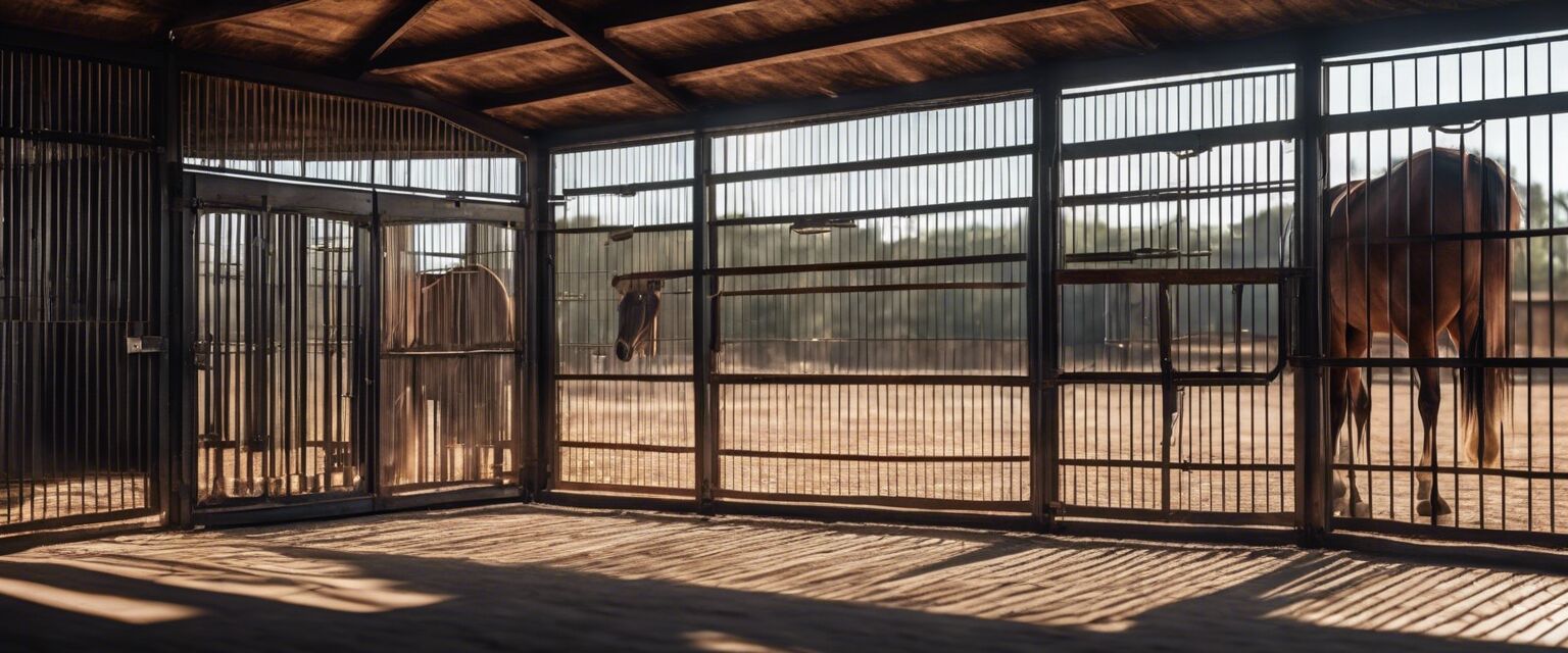 Well-ventilated horse stall