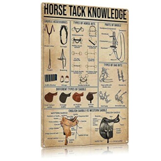 Horse Tack Knowledge Tin Metal Sign