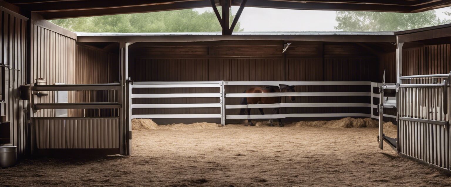 Well-maintained horse stall