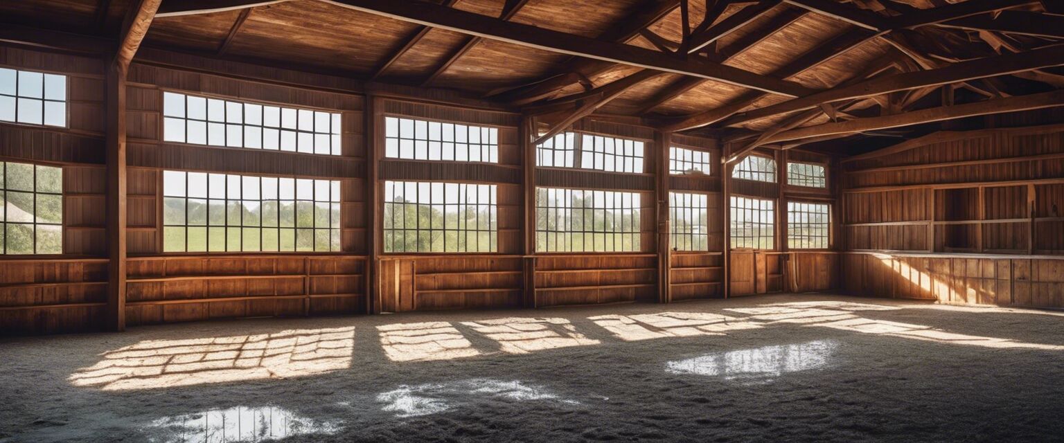 Horse barn with natural lighting solutions