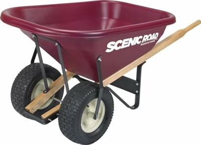 Scenic Road Dual-Wheel 8 Cu Ft Wheelbarrow