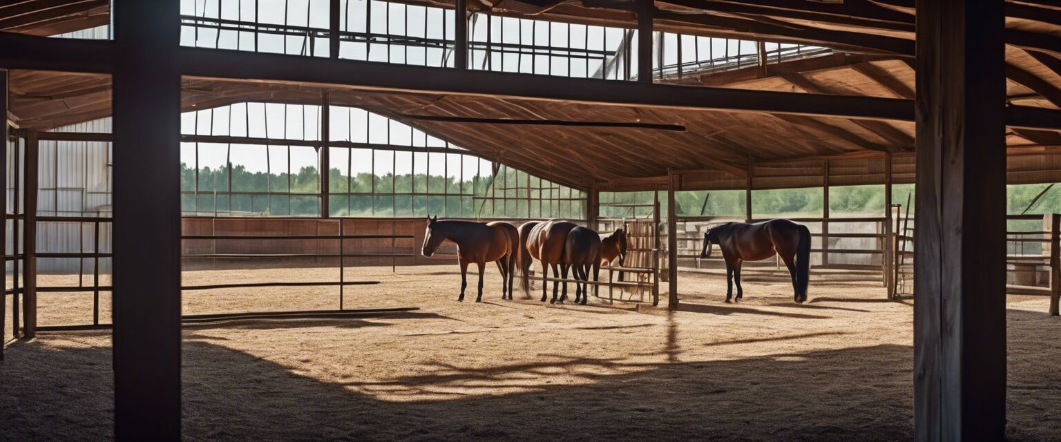 Natural ventilation in a horse barn