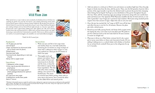 Recipe for Wild Plum Jam with images of ingredients and process.