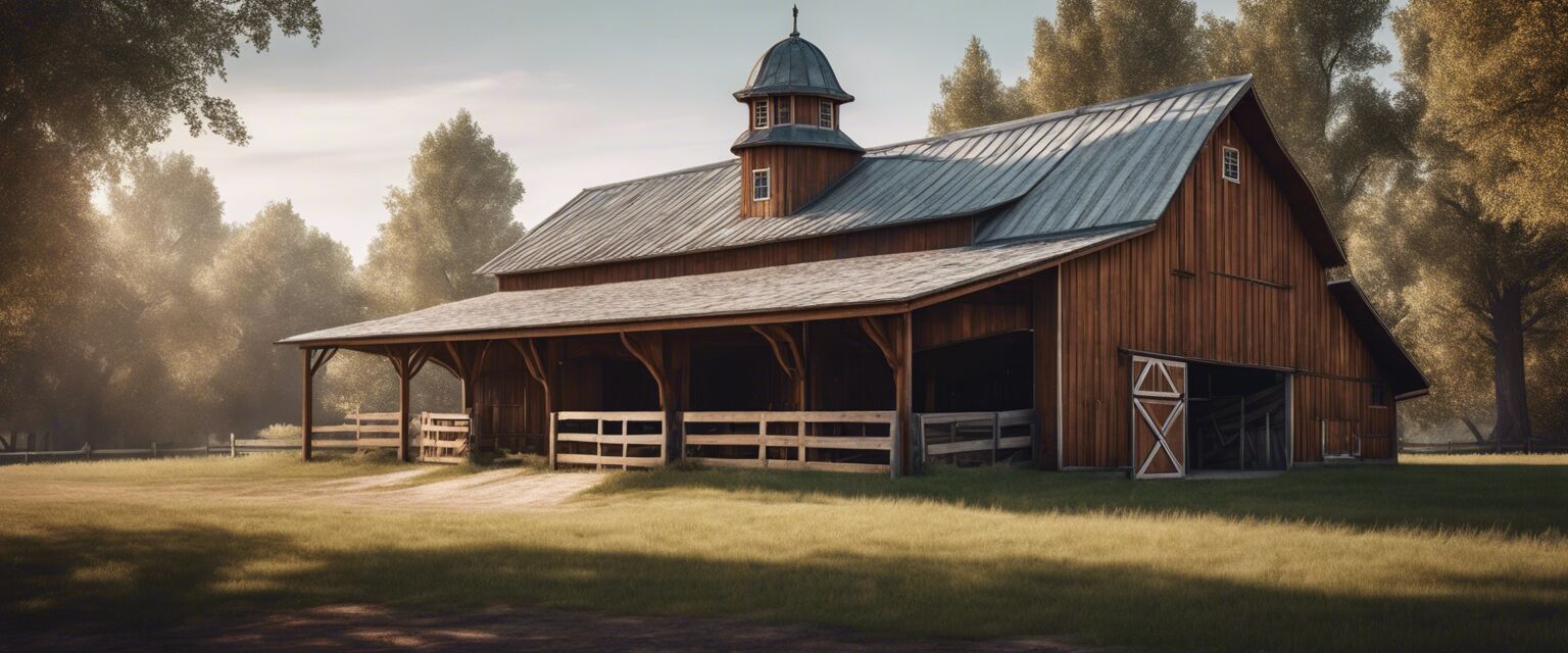 Wood horse barn